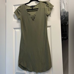 Super soft army green dress